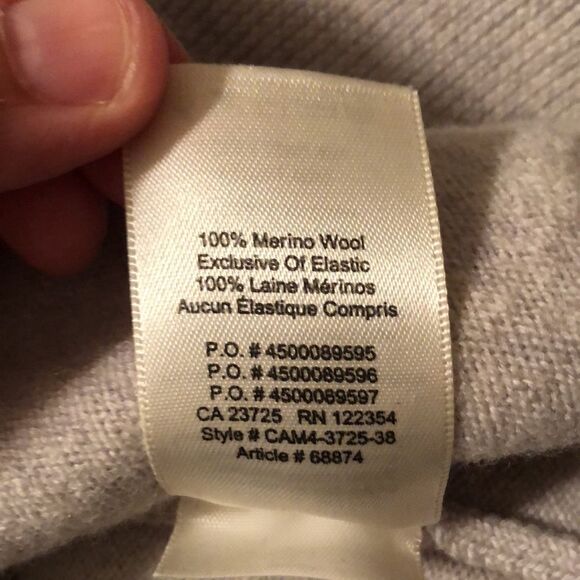 Wilfred S Merino Wool Knit Silver Gray Turtleneck Sweater - Picture 12 of 12